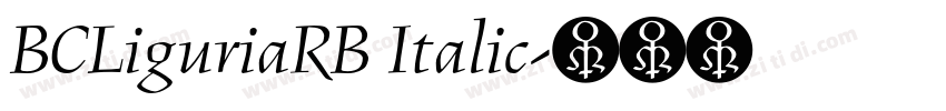 BCLiguriaRB Italic字体转换
